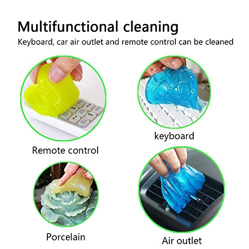 Dust Cleaning Gel,Super Clean Degreaser 2 Pack Keyboard Ceaner Universal Reusable Magic Dust Cleaning Mud for PC Tablet Laptop Keyboard Automobile Vents Printers Fan Parts. - Thumbnail 5