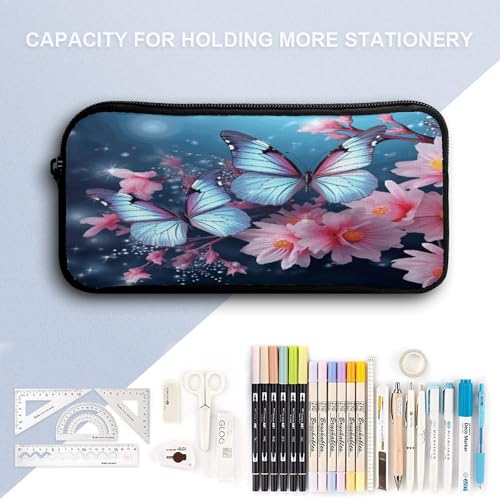 Printed Backpack With Lunch Pack Storage Box Case Butterfly Blossoms 3pcs Lightweight Travel Backpack4