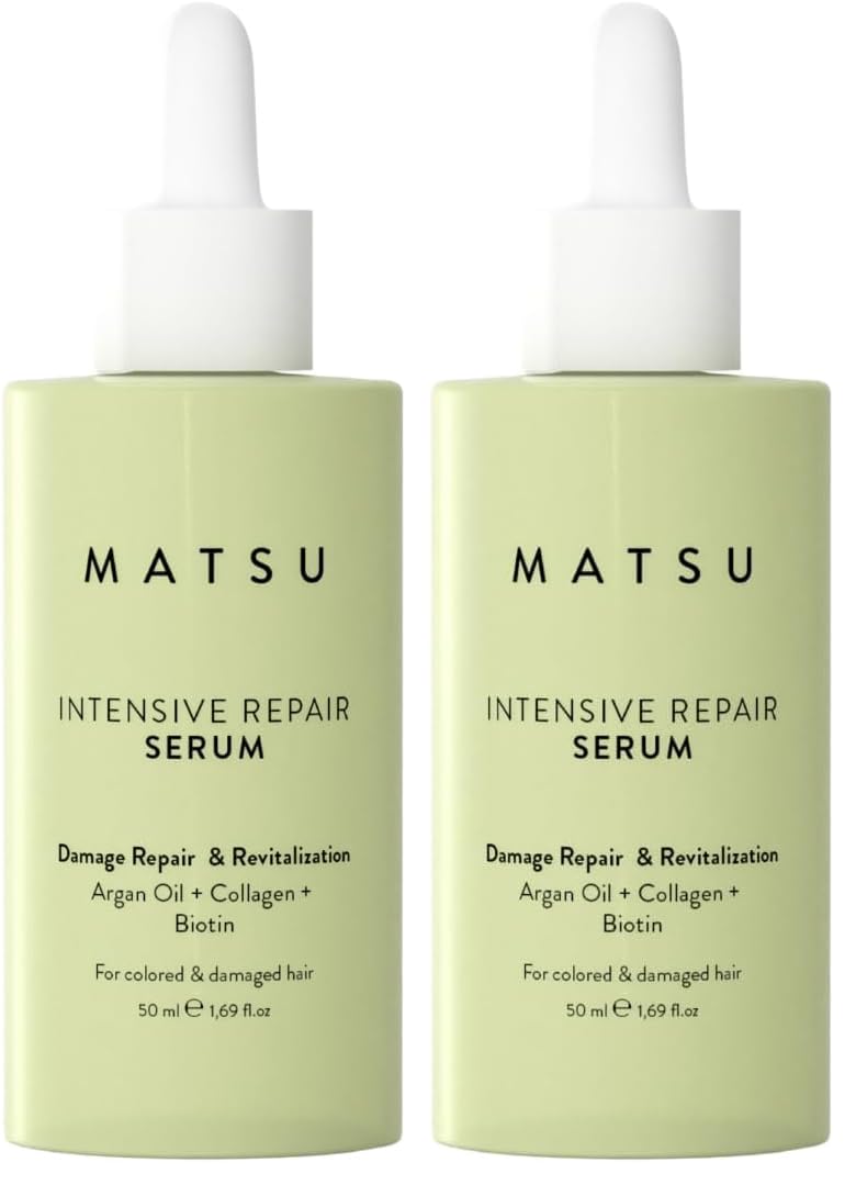 Matsu Professional Intensive Repair, Yıpranmış Saçlar İçin Onarıcı Bakım Serumu, 50 Ml (2 paketi)
