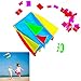 Dazzling Toys Colorful Parafoil Kite - Bright Colored with a Long Tail, Handle and String, Pocket Kite Includes Convenient Carrying Nylon Drawstring Bag