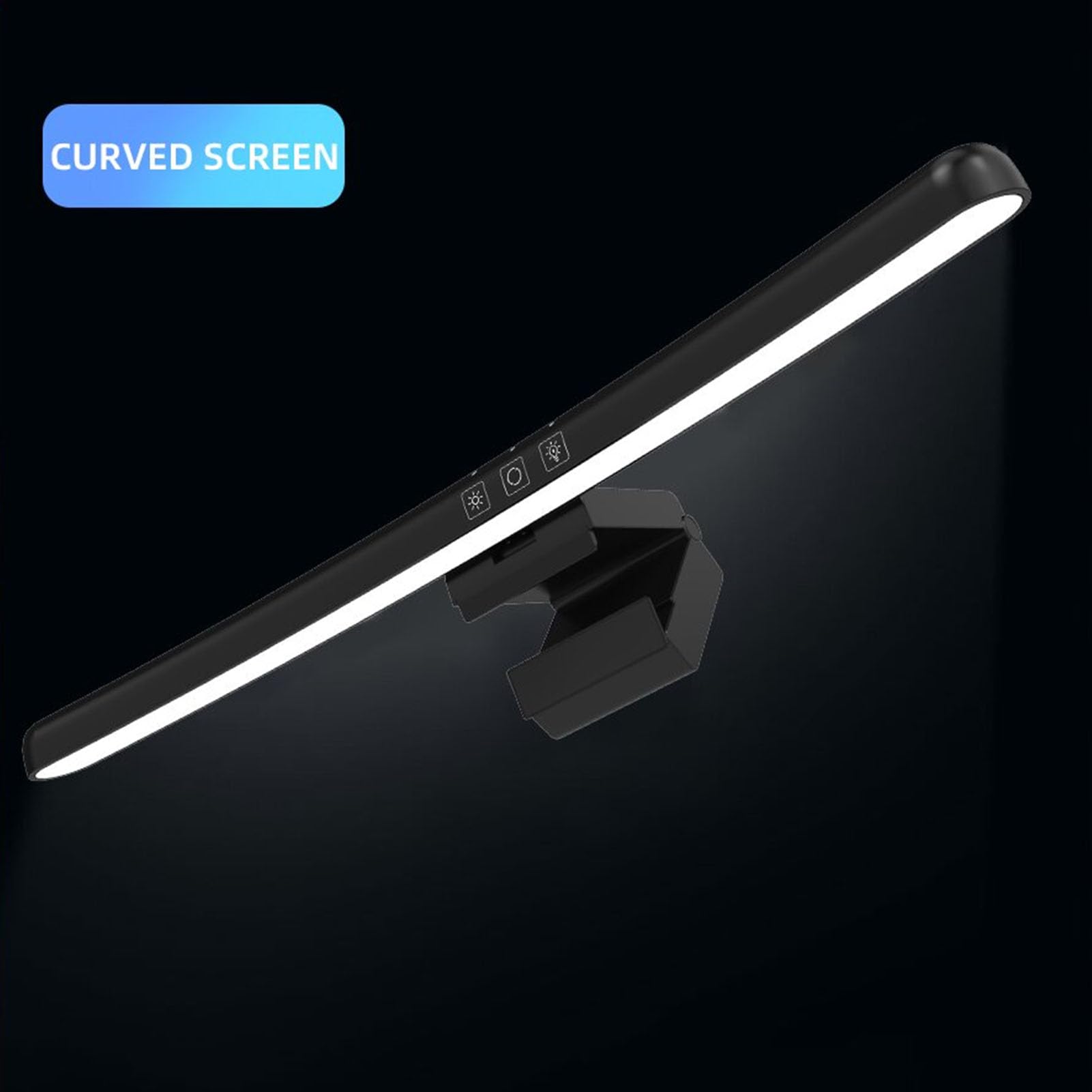 Barre Lumineuse de Moniteur Incurvée avec Télécommande sans Fil, Barre Lumineuse de Moniteur à Gradation Continue pour Le Soin des Yeux, 2950K-6100K et 185LM, Lampe D'écran LED