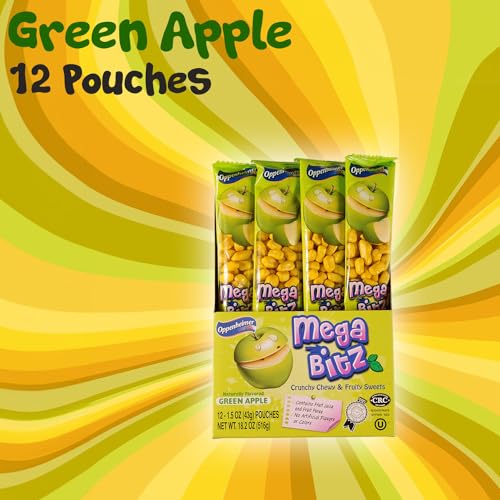 Dulces Mega Bitz Fruit Nuggets Manzana Verde 12 Unidades miniatura 3