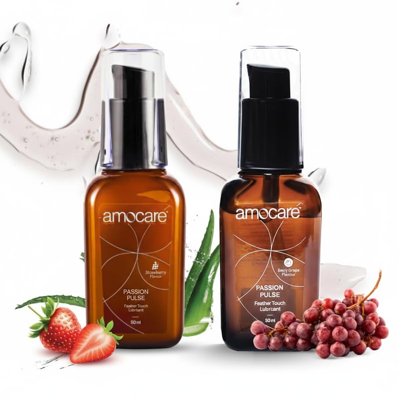 Image of Long Lasting Lubricant Gel for Men & Women - 50ml Each | Strawberry & Berry Grape | Dermatologically Tested and pH balanced | Water-based, Non-Sticky, and No Nasties Formula | Toy & Condom Compatible