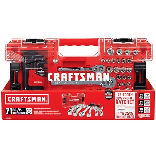 CRAFTSMAN Versastack Mechanics Tool Set, 1/4 and 3/8 Inch Drive, 71 Piece (CMMT45171) - image 6