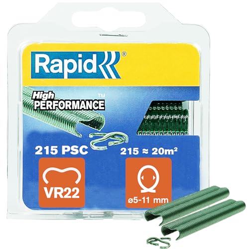 Rapid VR22 - Agrafes à Grillage en Acier Galvanisé, Plastifié Vert, Compatible avec les...