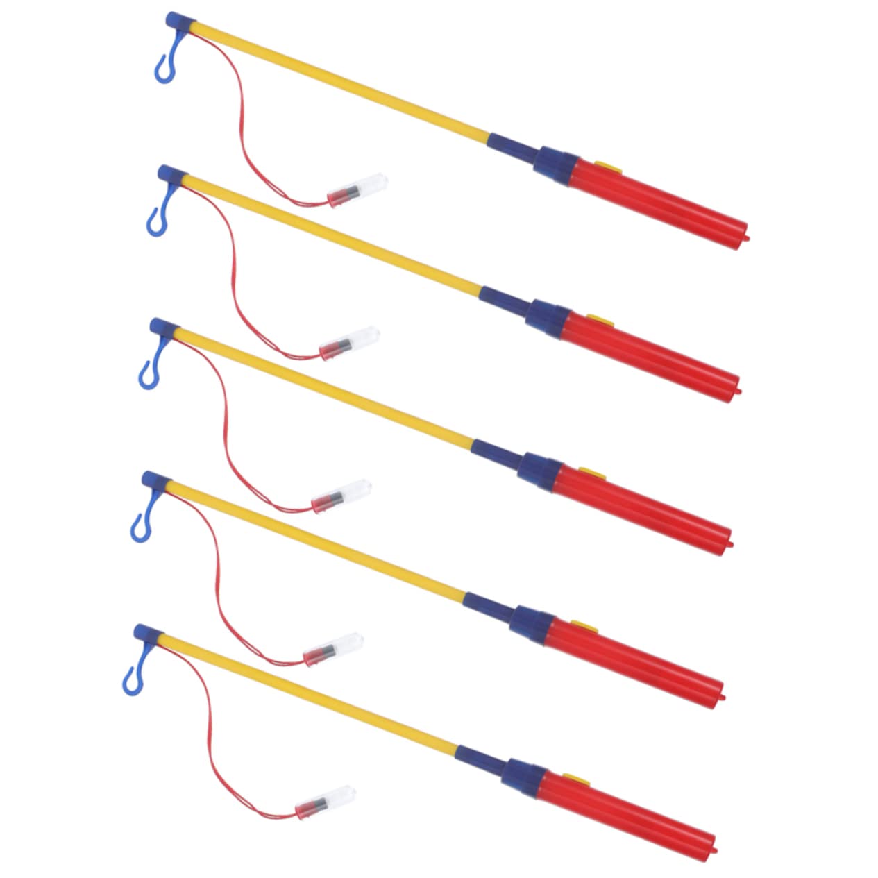 VICASKY 5Pcs LED Lantern Walking Stick Holder for Lantern Pole No Battery Required for Festivals Safe and Reusable Light Accessories for Birthday and Holiday