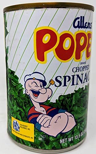 Allens Popeys Chopped Spinach Bundle - 6 X 13.5 Oz Cans Of Allens Popeye Chopped Spinach With Recipe Sheet #TOP7