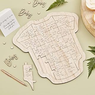 Ginger Ray Botanical Baby Shower Alternative Guest Book Grow Wood