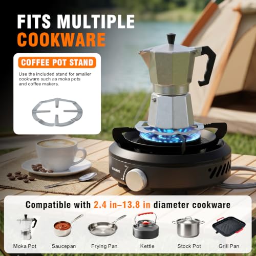 Portable Camping Stove, Powerful 3-Ring Burner, 20,500 BTU Camp Stove — view 4