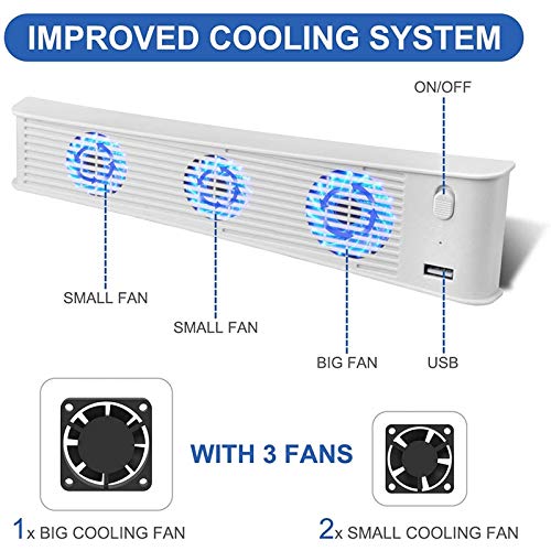 Ventilateur PS5 avec 3 ventilateurs externes USB pour console édition numérique - 5