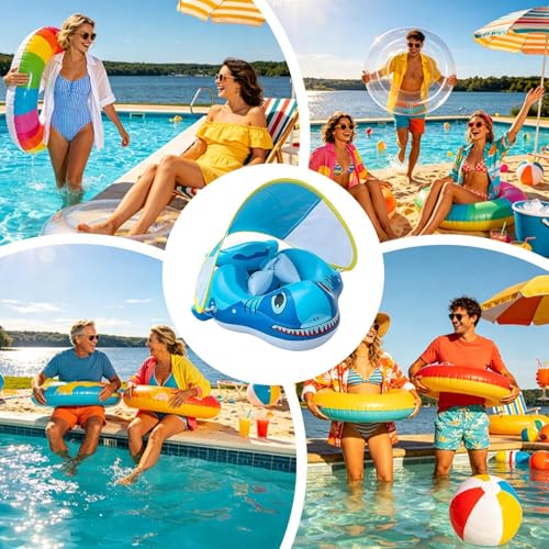 Flotadores de piscina inflables estables para bebés de 6 a 48 meses playa y río 5
