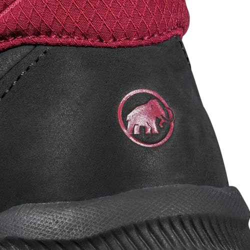 Mammut Nova IV Mid GTX Women | Wanderschuhe für Damen, Wasserdichte Trekkingschuhe, Outdoor Schuhe, Gore-Tex Bergschuhe, Sportschuhe für Hiking | Black-Blood Red, 6.5