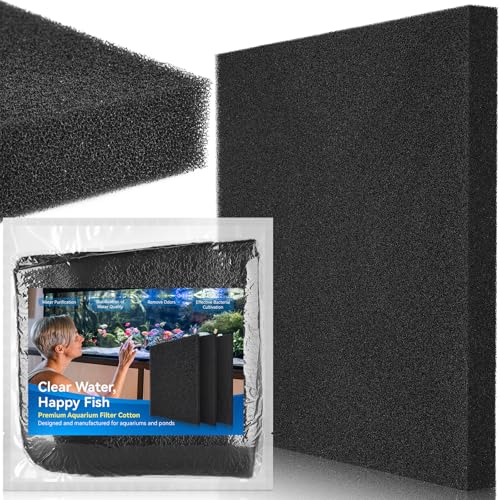 Borlech Aquarium-Filterschwamm-Pad, Filtermedien-Schaumstoffschwämme, Filterzubehör für Aquarien und Teiche (47 x 47 x 4 cm, 35 PPI, 1 Stück)