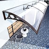 BTYQKZVPM Tettoia per porta esterna, Riparo antipioggia for finestre curve, pensiline autopulenti, copertura in policarbonato(60x200cm/24 x79)