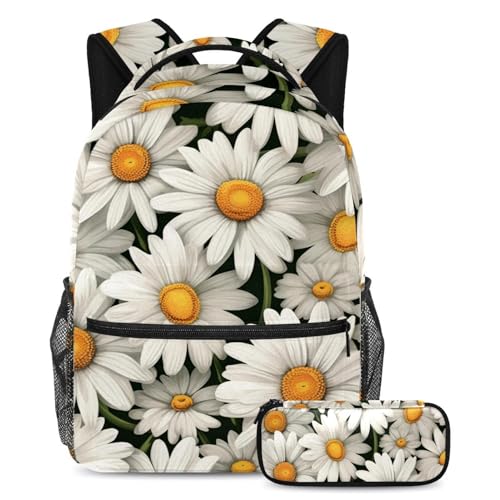 Cartables grande capacité Elegant Little Daisy 97 avec trousse pour étudiants