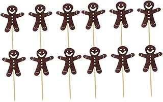 ABOOFAN Christmas Cupcake Toppers 24 Pcs Christmas Cake Decor Xmas Cupcake Picks Christmas Decor Happy Birthday Cake Felt Cake Toppers Party Cupcake Decor Party Topper for Cakes Top Hat