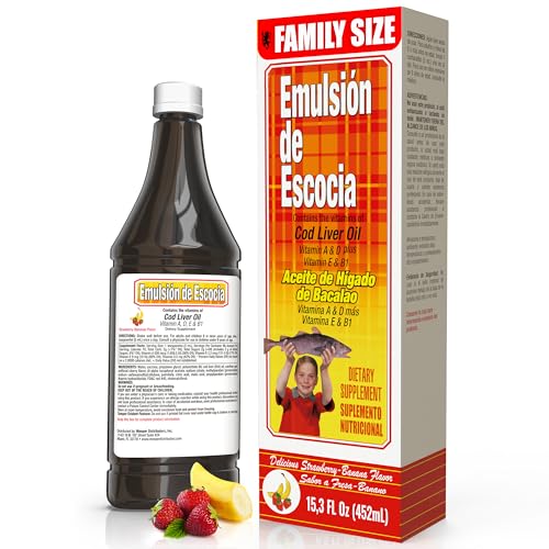 Emulsión de Escocia Cod Liver Oil – Strawberry-Banana Flavor –