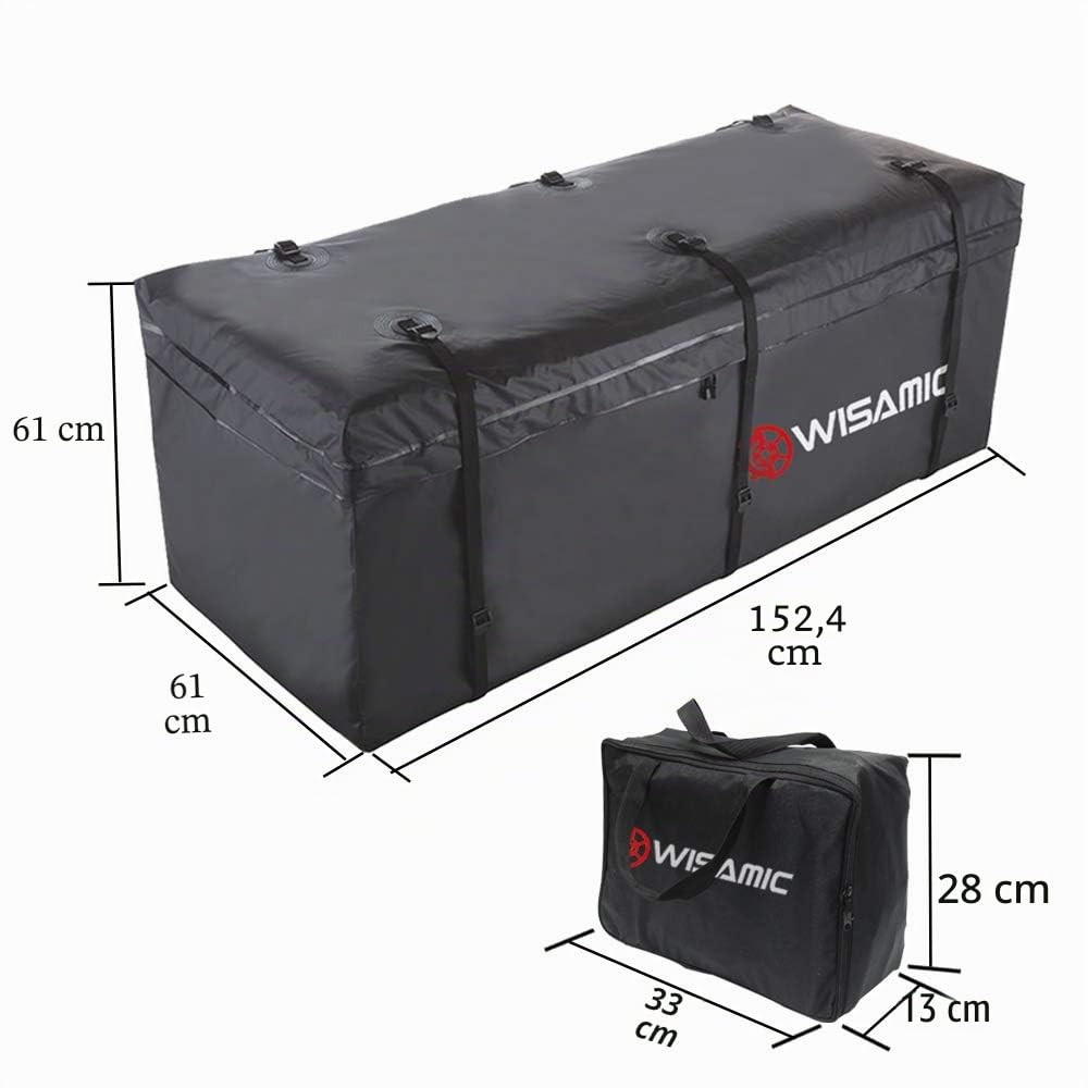 Wisamic Sac de transport imperméable pour porte-bagages de caravane en PVC, 152,4 x 61 x 61 cm, 500 x 500D, 566,3 l