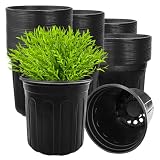 Guuozzli 50 Pack 1 Gallon Plant Nursery Pots,Plastic Seedling Pot with Drainage Holes,Flexible Garden Flower...