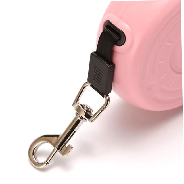 Foto 4 de 8 de Correa retráctil para Perros automática de Nailon de 5 m Extensible para Gatos Color Rosa
