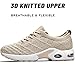CASMAG Women's Fashion Sneakers Outdoor Breathable Athletic Jogging Shoes Beige 10 M US