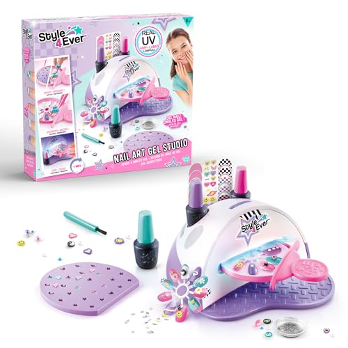 Canal Toys - Style 4Ever - Estudio de Manicura para Diseñar Uñas de Gel UV - Kit con +150 Accesorios - Nail Art Gel Studio - OFG241