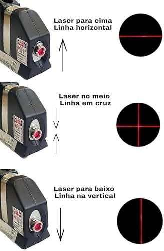 Nível A Laser Nivelador Cruz Com Trena Régua 3 Níveis Profissional Construção