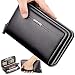 Cyber Sale Monday Deals Herren-Geldbörse aus Leder für Handy, Clutch, Geldbörse für Herren, groß, für Reisen, Business, Handy, Holster, Kartenhalter, Geschenk für Vater, Sohn, Ehemann, Freund