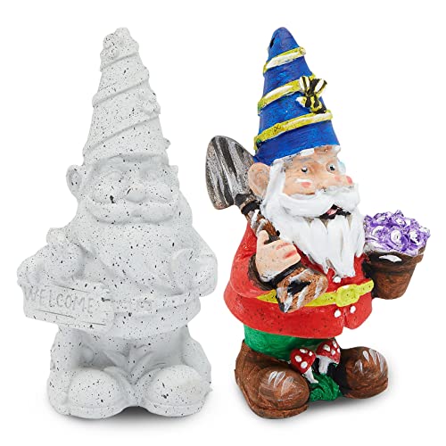 Gnomes Ceramic Painting Kit For Kids Adults And Teens With 3Ml Paint Pod Strips, 2 Brushes, 2 Ready-To-Paint Ceramics #TOP3