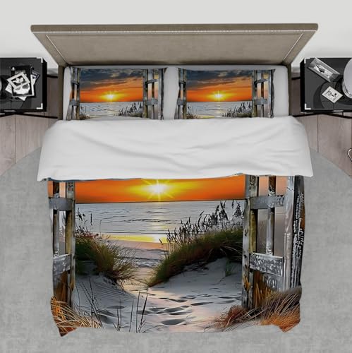 LANDERSION Beautiful Sunset Duvet Cover Oversized King - Shabby Chic