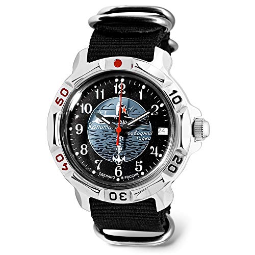 VOSTOK | Komandirskie 811831 Submarine Сaptain Mechanical Wrist Watch | Black Strap B®
