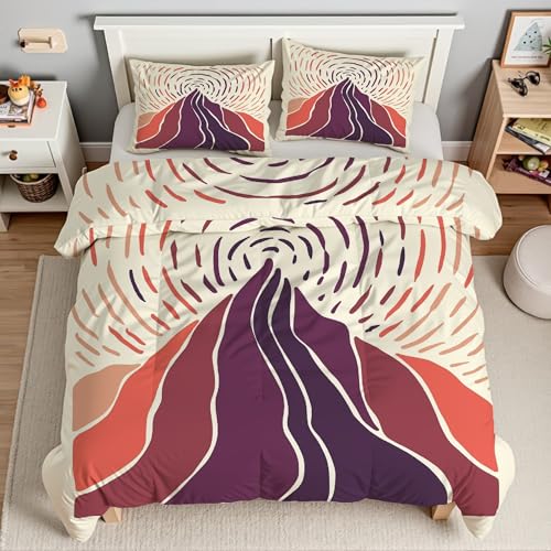 Piumino Singolo Colline Trapunte Cartoni Animati Piumone Imbottito Resistente Lavabile, Super Morbida Trapunta, piumini 135x200 cm in Microfibra Reversibile e 2 Federa 50x80 cmT14