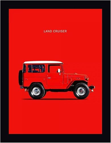 Toyota Land Cruiser FJ40 1977 by Mark Rogan - 16" x 20" Framed Canvas Art Print - Black Frame - Ready to Hang Toyota Land Cruiser FJ40 1977 by Mark Rogan - 16" x 20" Framed Canvas Art Print - Black Frame - Ready to Hang