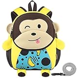 [Niedliches Affen-Design] 3D-Ohren, Beine, gestickte Augen und Mund in lebendigen Farben, die es wirklich zart und attraktiv machen. Ideale Geschenke für kleine Jungen/Mädchen für den täglichen Gebrauch, auf Reisen oder in der Kita.