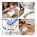 100 PCS Nail Swatch Sticks, Clear Plastic Nail Color Swatches with Metal Ring, False Fake Nail Art Tips Sticks for Gel Polish Display,Practice(Square Nail Sample Fan)