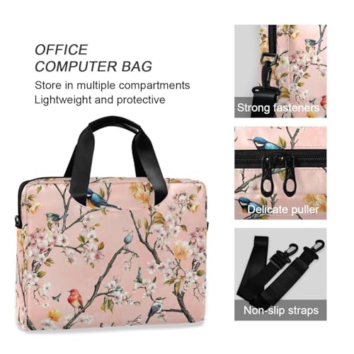 Funda Mensajero para Portátil 15.6 Pulgadas con Asa y Correa Rosa miniatura 6