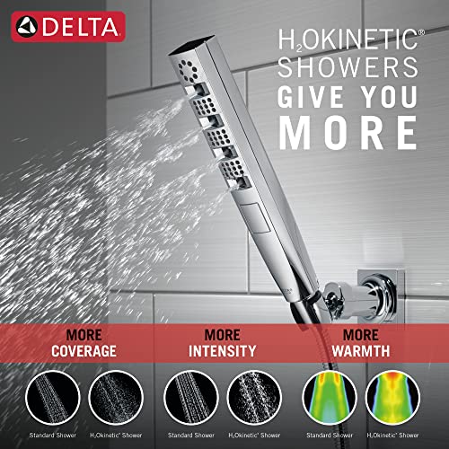 Douchette à main Delta Faucet Tetra chromée avec flexible et technologie H2Okinetic 55140-PR - 6