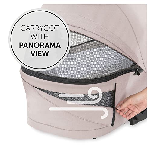 Image of Hauck Vision X 2 in 1 Baby Stroller Pram with Carrycot, Melange Beige