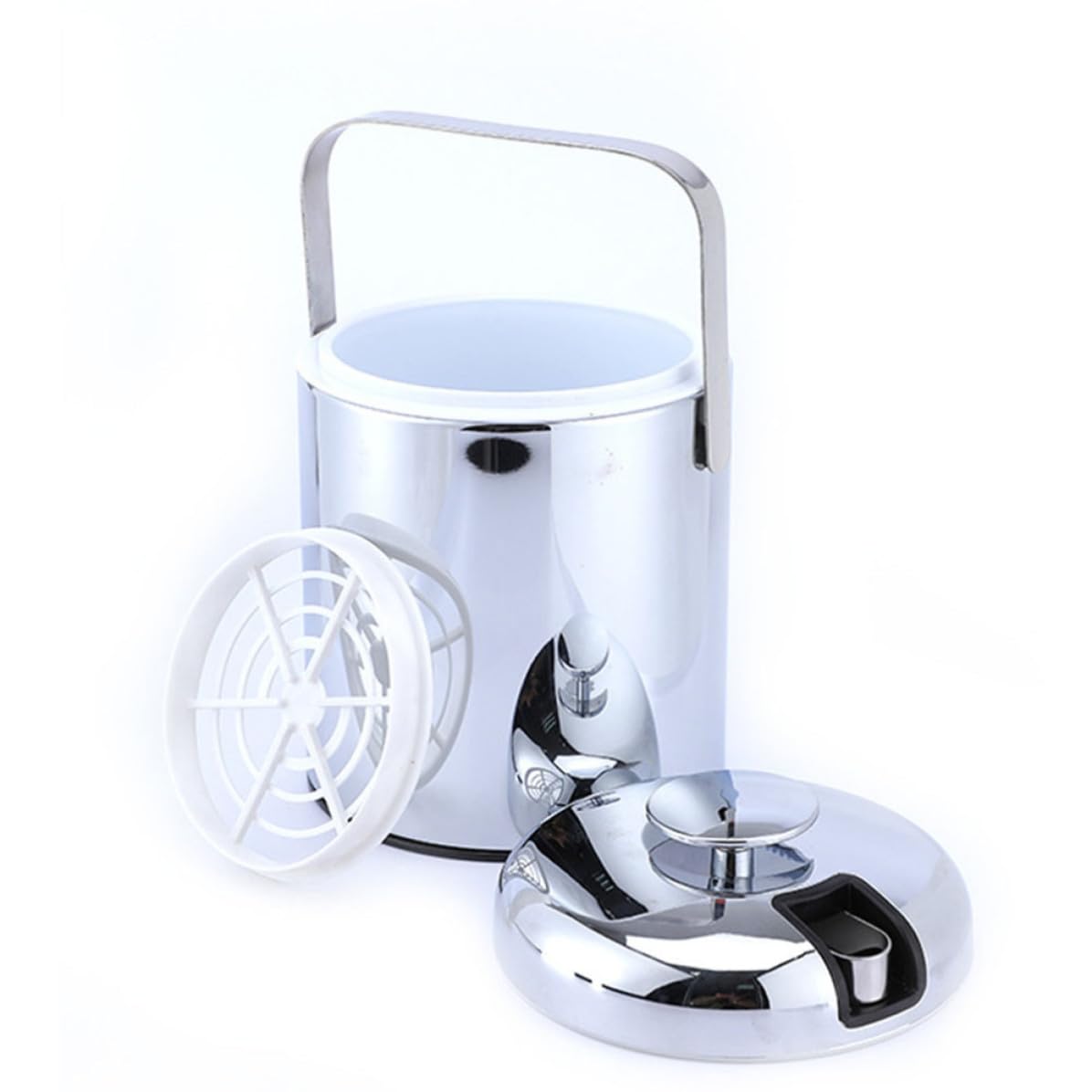 USHOBE Secchiello Argento in Acciaio Ghiaccio Portatile 3 Inox per 1