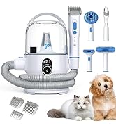 Fectiontool 5 in 1 Pet Vacuum Grooming Kit, 2L Large Capacity Hair Storage, Self-Cleaning Design,...