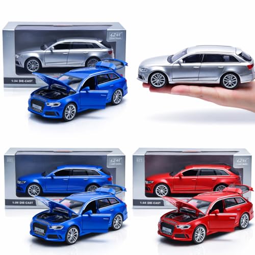 Image of Magicwand Die-Cast Metal 1:32 Scale Auudi RS6 with 4 Openable Doors Music,Pull Back Action & Glowing Head & Tail Lights【Pack of 1】【Colors as Per Stock】
