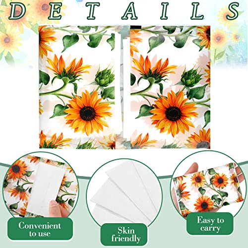 Image of Geyee 50 Pack Travel Tissue Packets Facial Paper Napkins, Sunflower