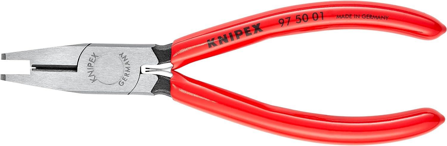 KNIPEX Pince à sertir pour connecteurs Scotchlok avec tranchants, 97 50 01 | Gainées en plastique 155 mm