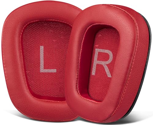SOULWIT Protein Leather Ear Pads Cushions Replacement for Logitech G35 G930 G933 G935 G633 G635 G533 G430 G431 G432 G433 Gaming Headset, Earpads for G332 G230 G231 G233 Headphones - Red