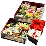 創業20年ワンバナ 犬用おせち料理 お正月はわんちゃんも一緒に御節料理でごちそう！2段重 魚の重と肉の重 お品書き＆ 風呂敷き付き 豪華お重箱のお節 2026も人気