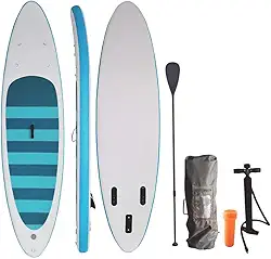 ZONEMEL Prancha de stand up paddle inflável, prancha de paddleboard de 10' com todos os acessórios, postura ampla, barco de convés antiderrapante para jovens e adultos (6 polegadas de espess