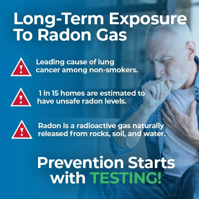 #1 Radon Gas Test Kit for Home Air Quality By Detekt® – 1 Short-Term Test Kit for Radon – Free Certified Lab Analysis Included – Fast & Accurate Results – Made in USA Radon Test