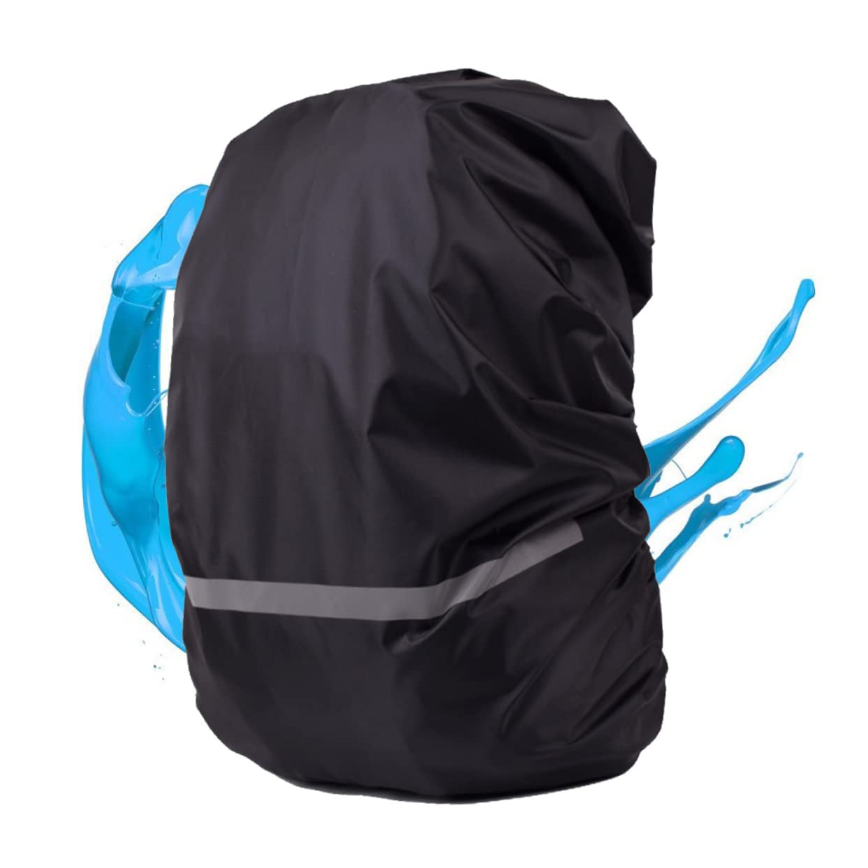 Mipcase Backpack Rain Cover S Black Portable Outdoor Hiking Bag Protector Lightweight Compact Design Elastic Binding for Easy Application