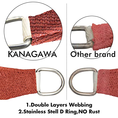 Image of KANAGAWA 12'X14' Sun Shade Sail Rust Red Curved Rectangle Customizable
