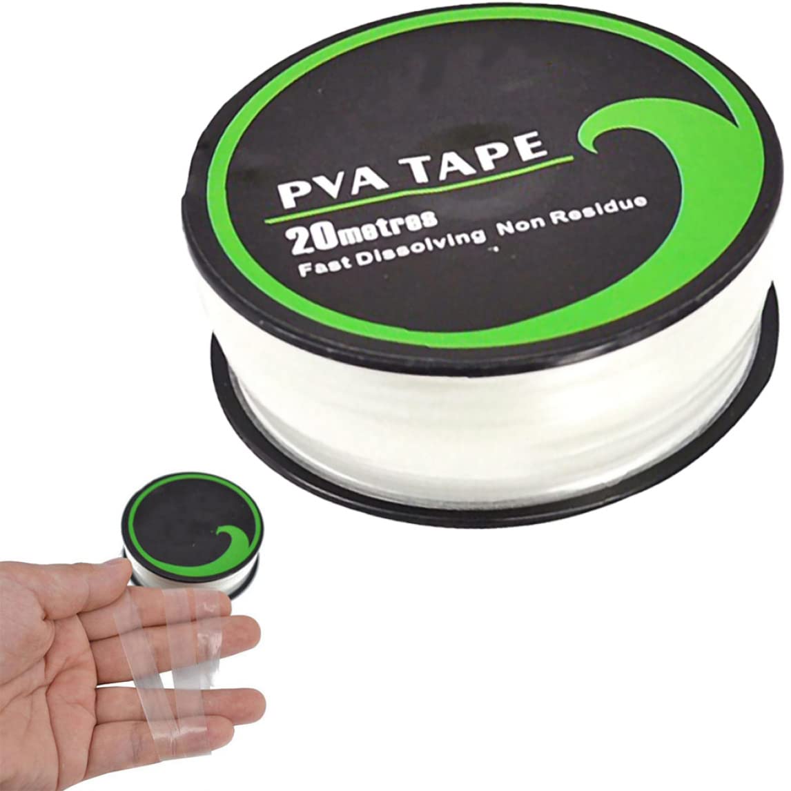 Fishing PVA String, Bande PVA Ruban Rapide à Eau à Eau à Eau à Eau Rapide Film à chaîne d'eau dissolvant l'outil d'alimentation de pêche à la Carpe